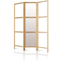 murando - Biombo 135x171 cm 3 Paneles Lienzo de Tejido no Tejido Tela sintética Elegante Separador Madera Design de Moda…